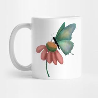 Butterfly on flower Mug